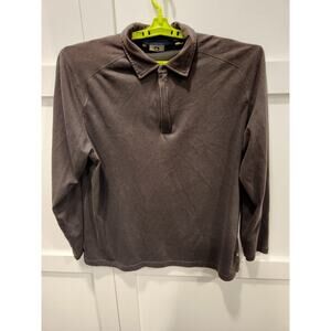REI Polo Mens XL Gray UPF 50 UV Protection Long Sleeve Organic Cotton Gorpcore